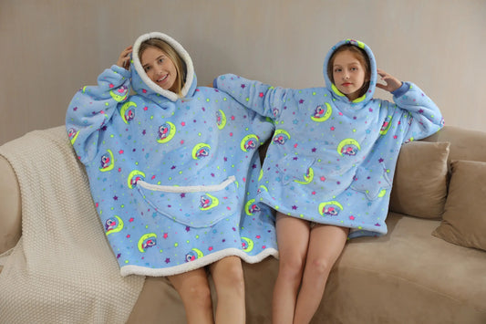 Cozy Oversized Blanket Hoodies – Moon Horse